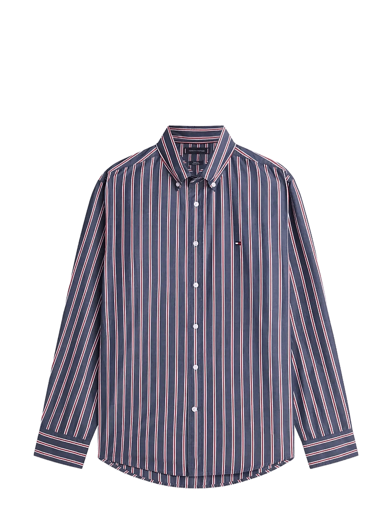 Tommy Hilfiger - FLEX POPLIN BOLD STRIPE RF SHIRT - gestreifte hemden - carbon navy stripe - 1