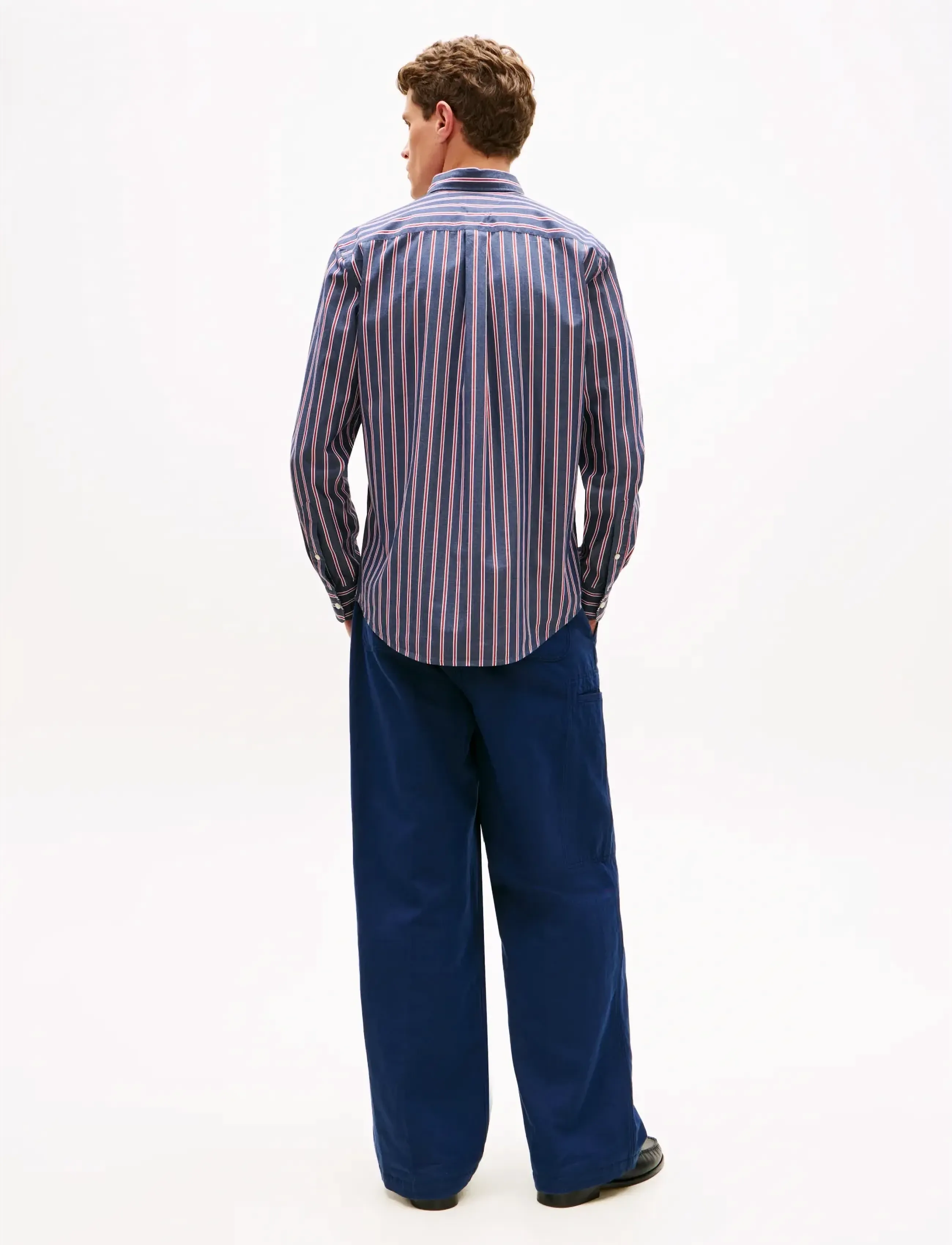 Tommy Hilfiger - FLEX POPLIN BOLD STRIPE RF SHIRT - triibulised särgid - carbon navy   stripe - 2