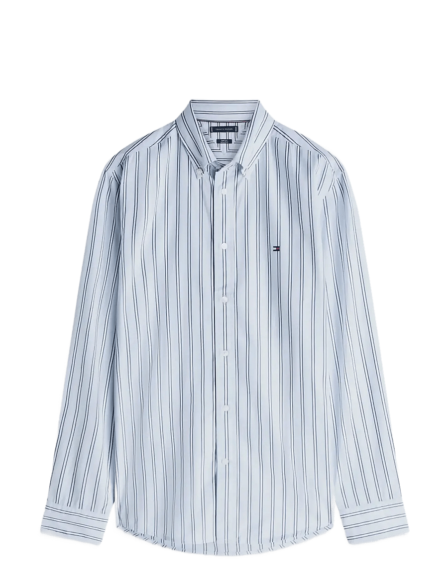 Tommy Hilfiger - FLEX POPLIN BOLD STRIPE RF SHIRT - gestreifte hemden - sweet blue stripe - 1