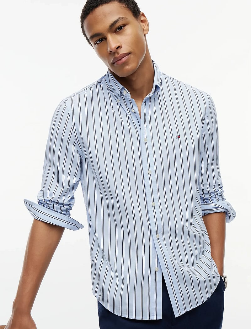 Tommy Hilfiger - FLEX POPLIN BOLD STRIPE RF SHIRT - gestreifte hemden - sweet blue stripe - 3