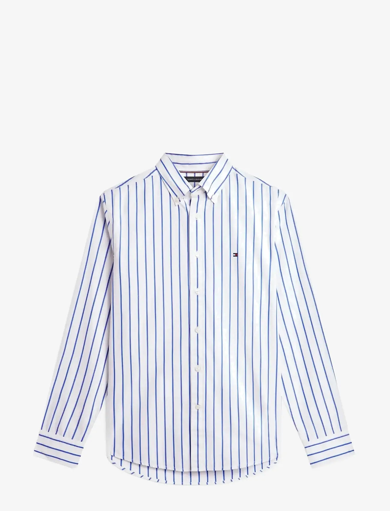 Tommy Hilfiger - FLEX POPLIN BOLD STRIPE RF SHIRT - stribede skjorter - white   stripe - 1