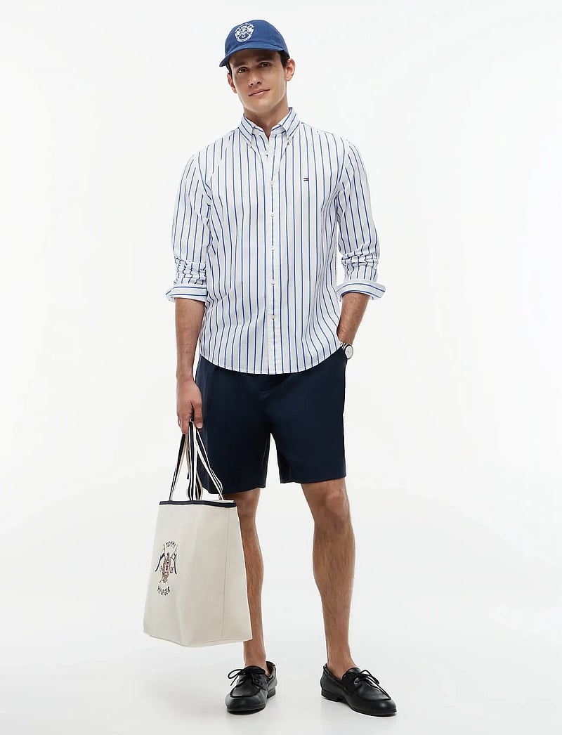 Tommy Hilfiger - FLEX POPLIN BOLD STRIPE RF SHIRT - gestreifte hemden - white stripe - 4