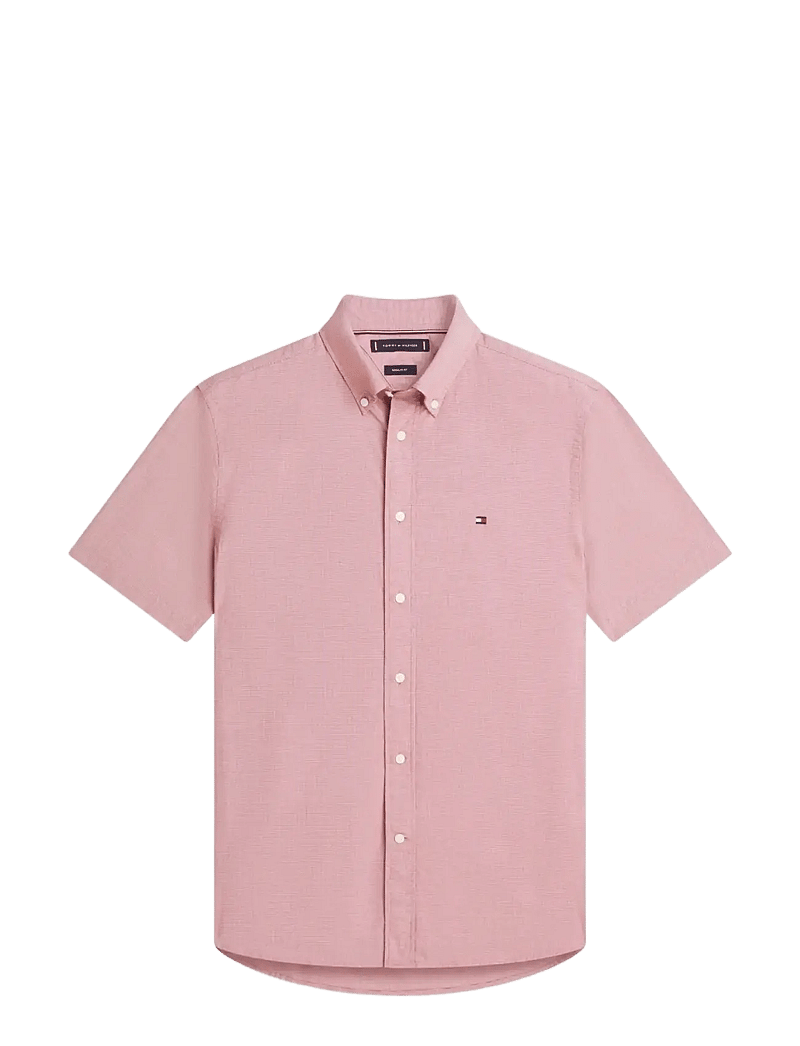 Tommy Hilfiger - FLEX POPLIN HOUNDSTOOTH SS SHIRT - kurzarmhemden - regatta red check - 1
