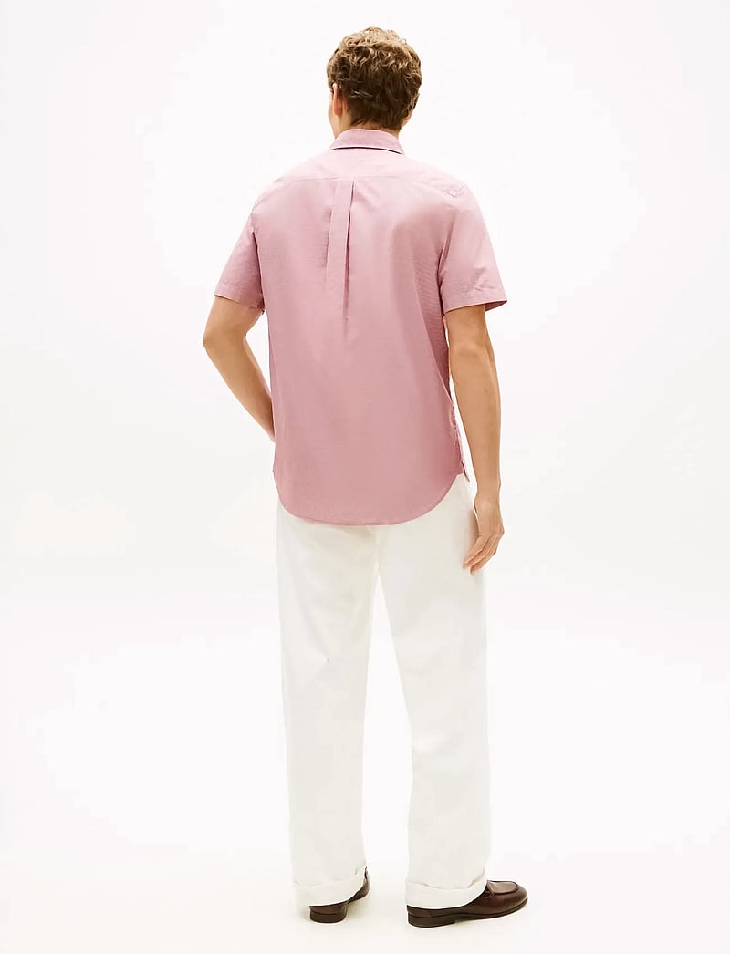 Tommy Hilfiger - FLEX POPLIN HOUNDSTOOTH SS SHIRT - kurzarmhemden - regatta red check - 2
