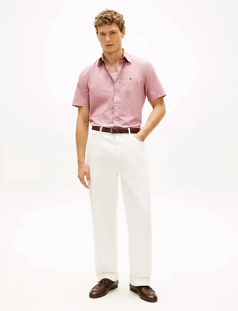 Tommy Hilfiger - FLEX POPLIN HOUNDSTOOTH SS SHIRT - kurzarmhemden - regatta red check - 3
