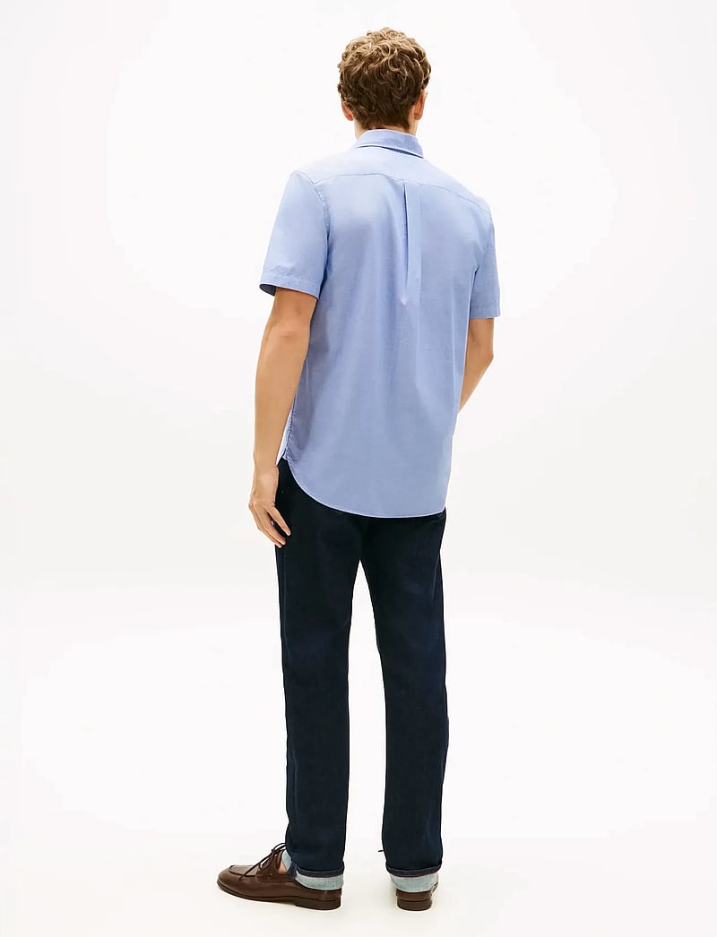 Tommy Hilfiger - FLEX POPLIN HOUNDSTOOTH SS SHIRT - kortærmede skjorter - wedge blue check - 2