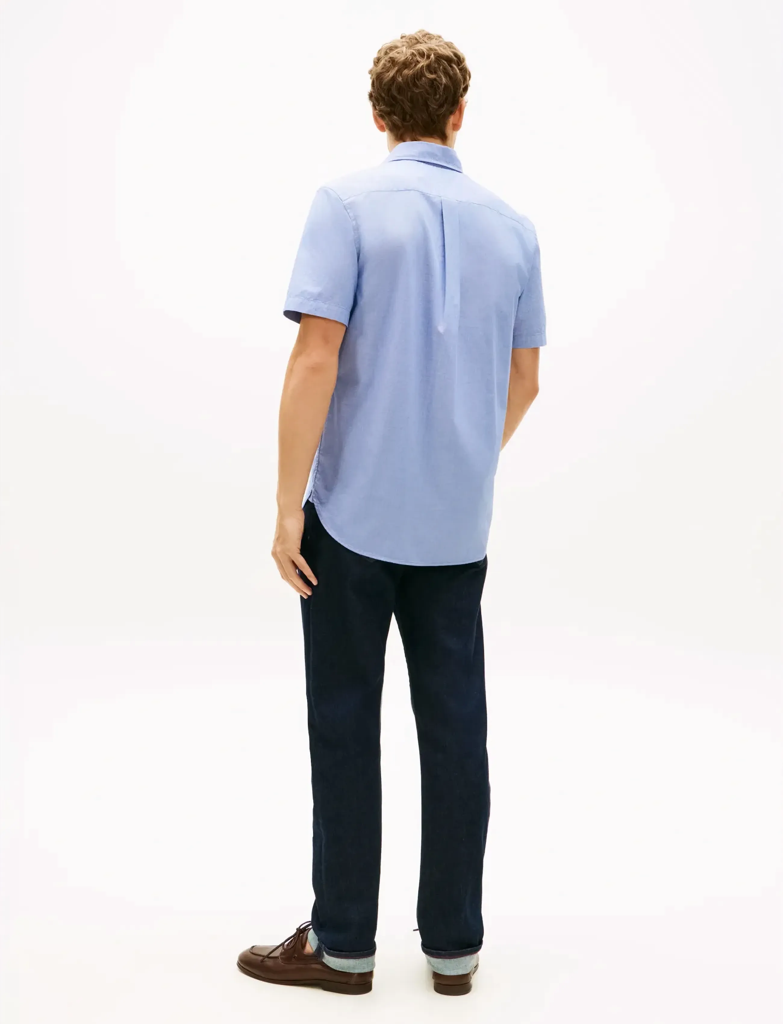 Tommy Hilfiger - FLEX POPLIN HOUNDSTOOTH SS SHIRT - krekli ar īsām piedurknēm - wedge blue   check - 2