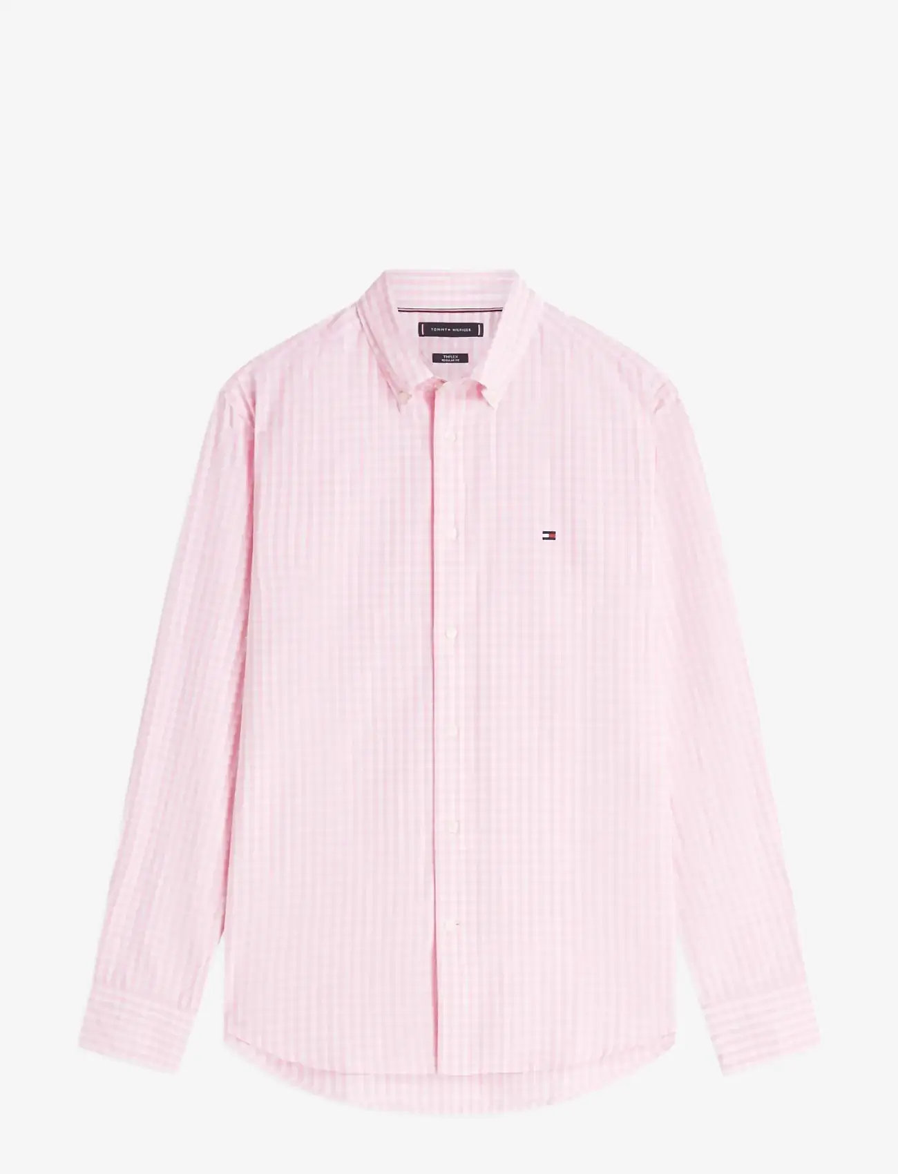 Tommy Hilfiger - FLEX POPLIN GINGHAM RF SHIRT - ternede skjorter - classic pink   check - 1