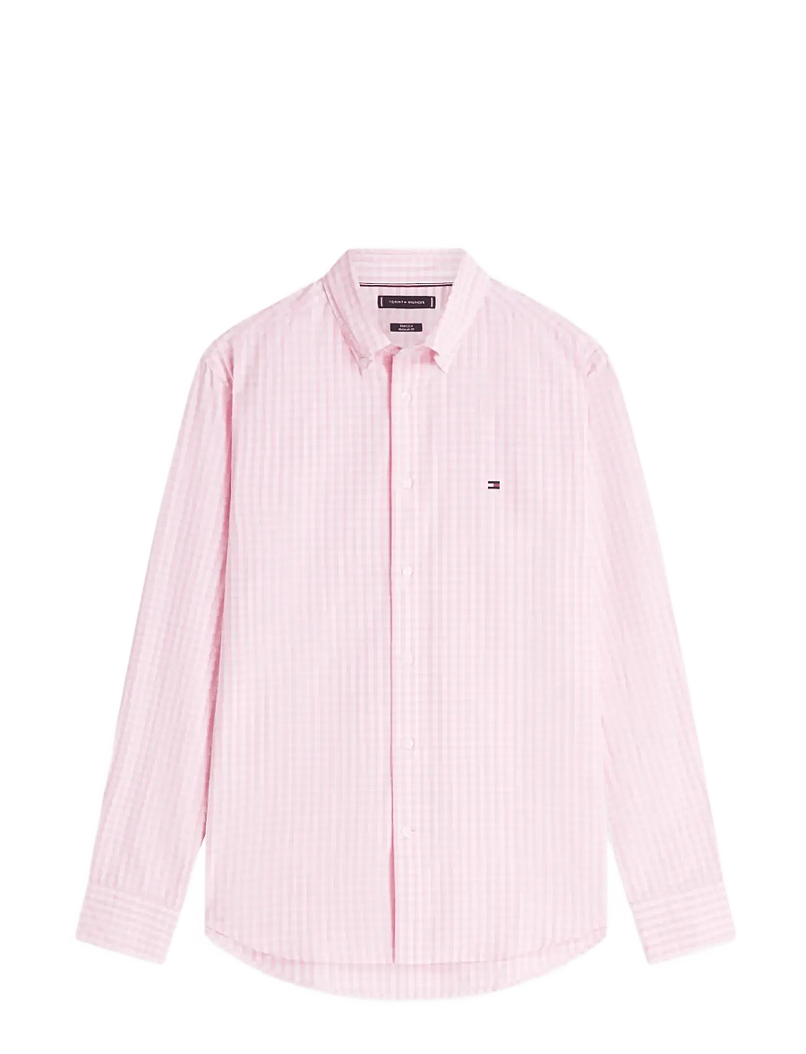 Tommy Hilfiger - FLEX POPLIN GINGHAM RF SHIRT - karierte hemden - classic pink check - 1