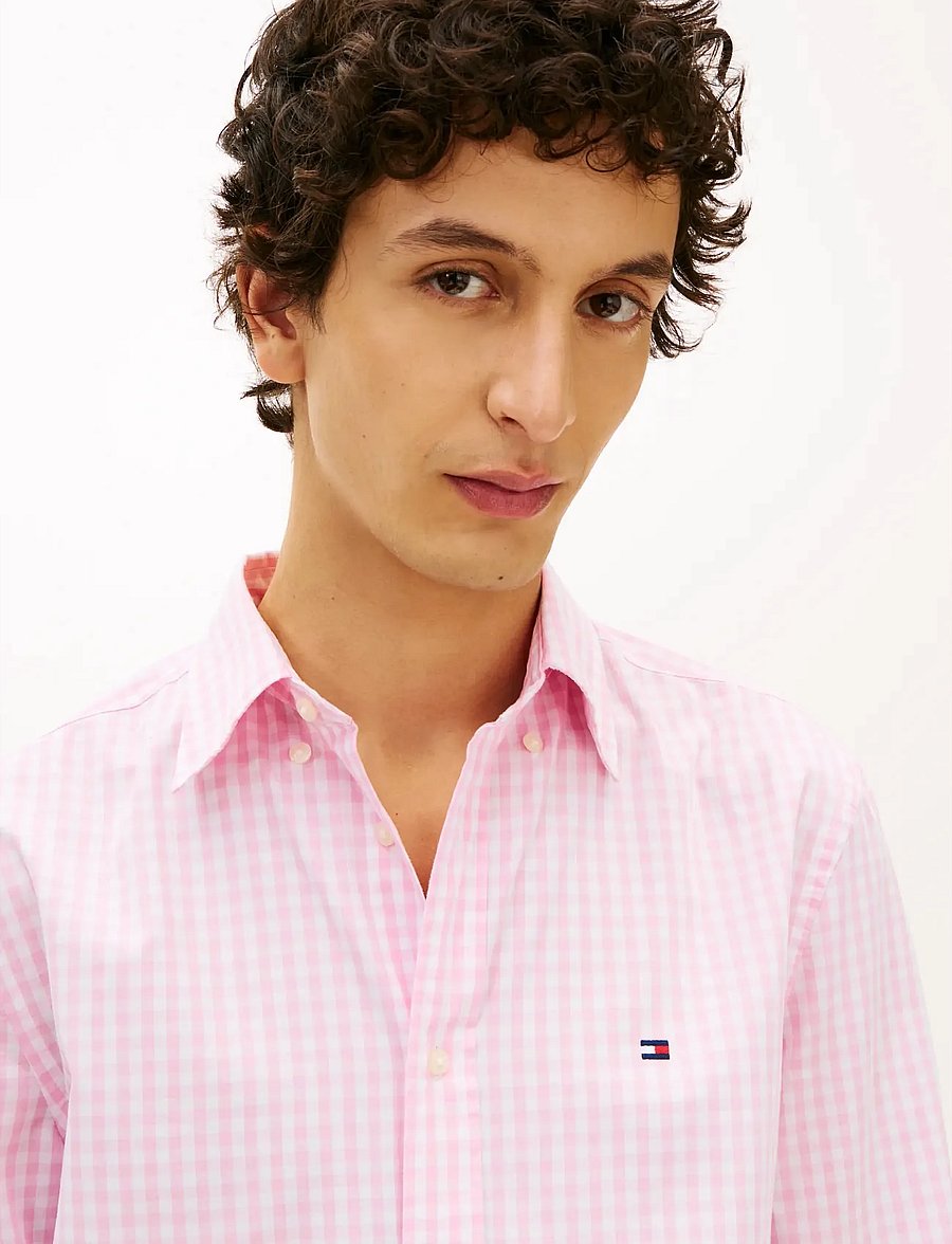 Tommy Hilfiger - FLEX POPLIN GINGHAM RF SHIRT - karierte hemden - classic pink check - 4