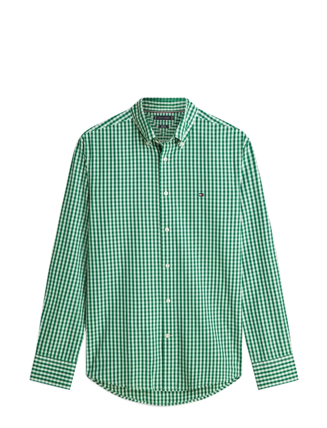 TOMMY HILFIGER Flex Poplin Gingham Rf Shirt Grün - M - Herren