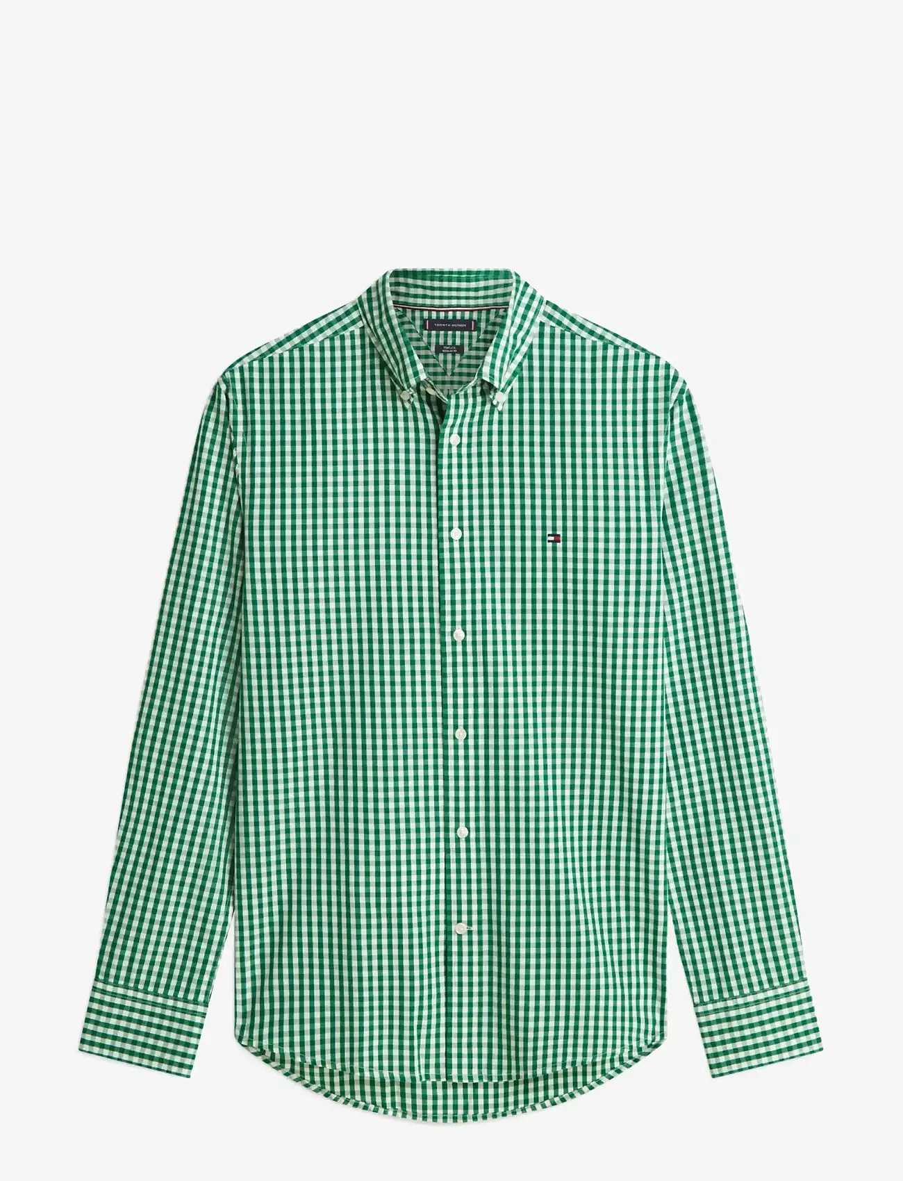 Tommy Hilfiger - FLEX POPLIN GINGHAM RF SHIRT - ternede skjorter - nouveau green   check - 1