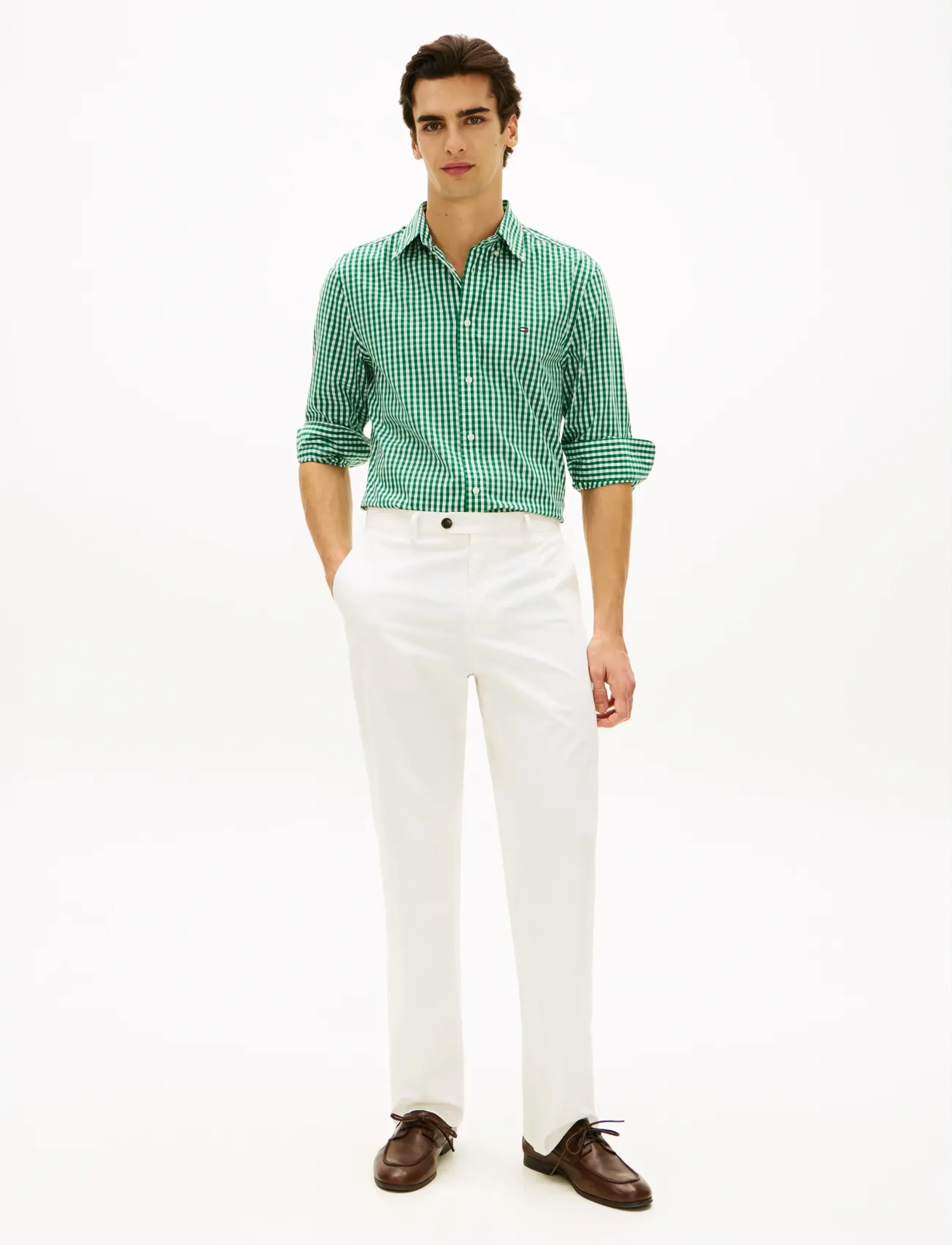 Tommy Hilfiger - FLEX POPLIN GINGHAM RF SHIRT - checkered shirts - nouveau green   check - 3