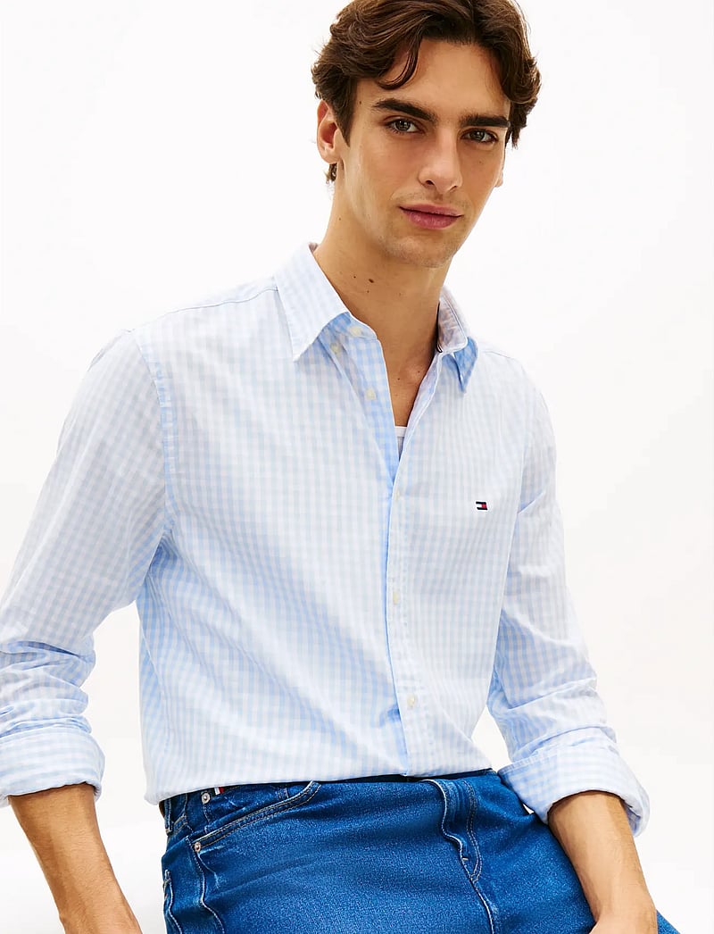Tommy Hilfiger - FLEX POPLIN GINGHAM RF SHIRT - rutiga skjortor - sweet blue check - 4