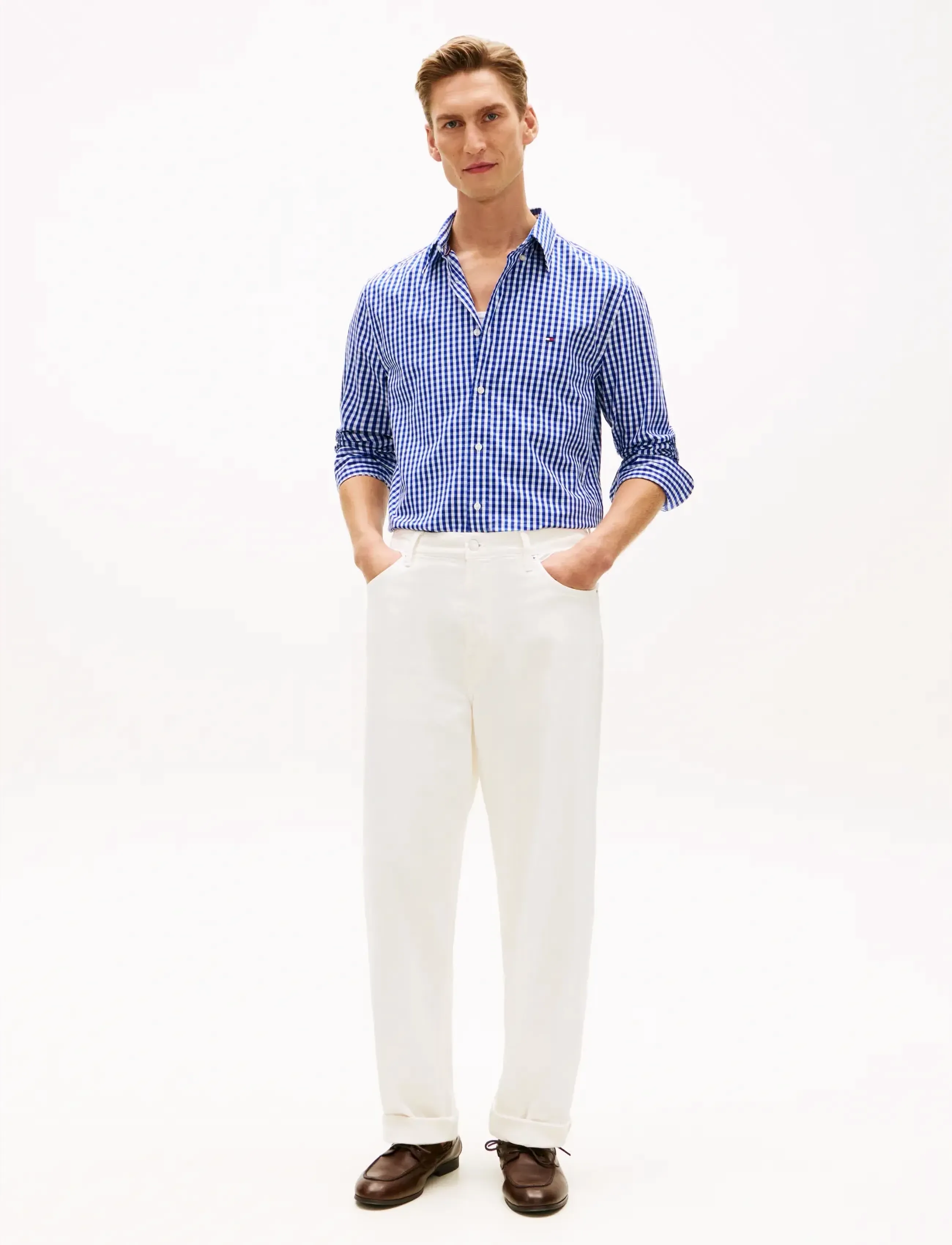 Tommy Hilfiger - FLEX POPLIN GINGHAM RF SHIRT - ruudulised särgid - wedge blue   check - 3
