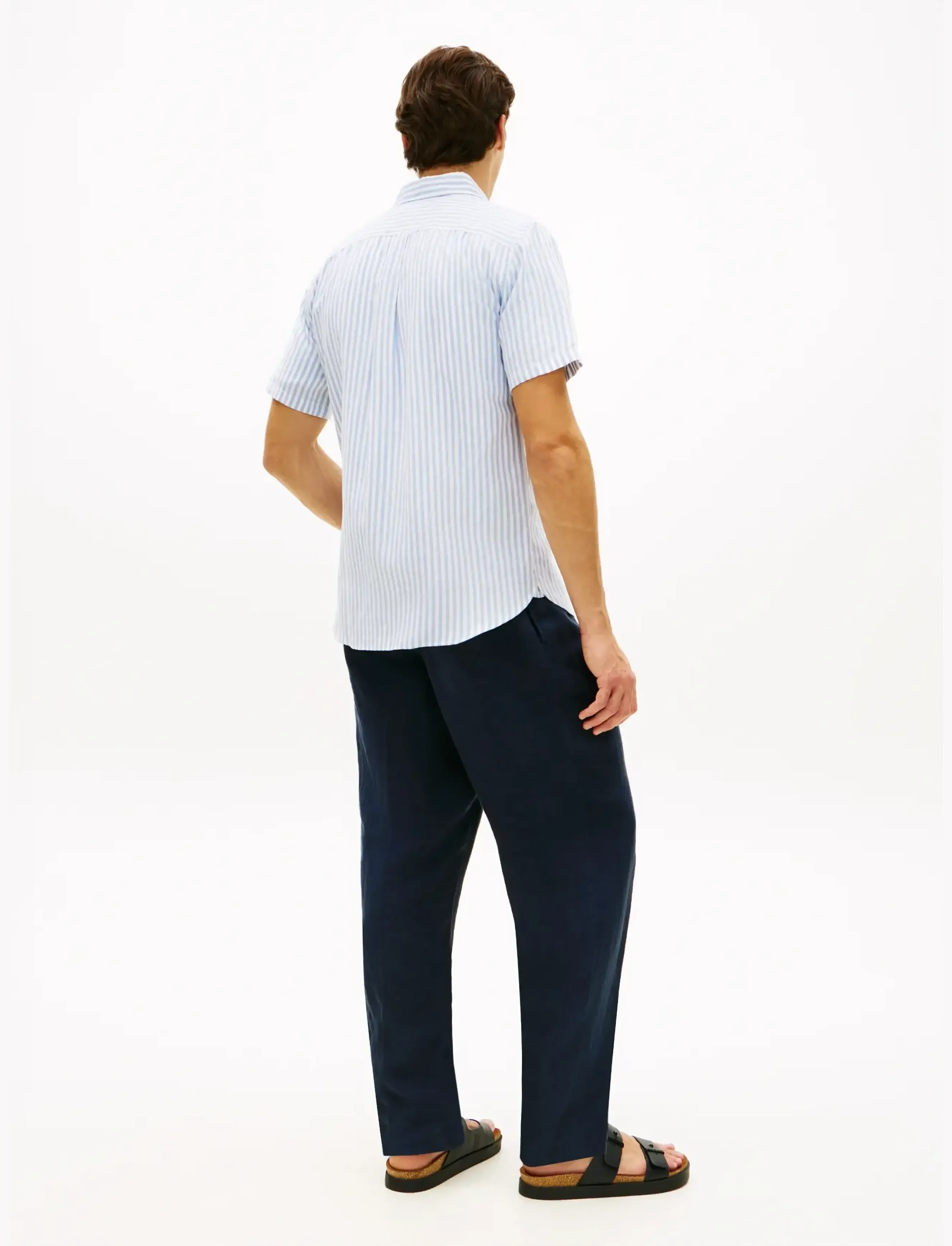 Tommy Hilfiger - LINEN BLEND BENGAL STP S/S RF - kortærmede skjorter - cloudy blue   stripe - 2