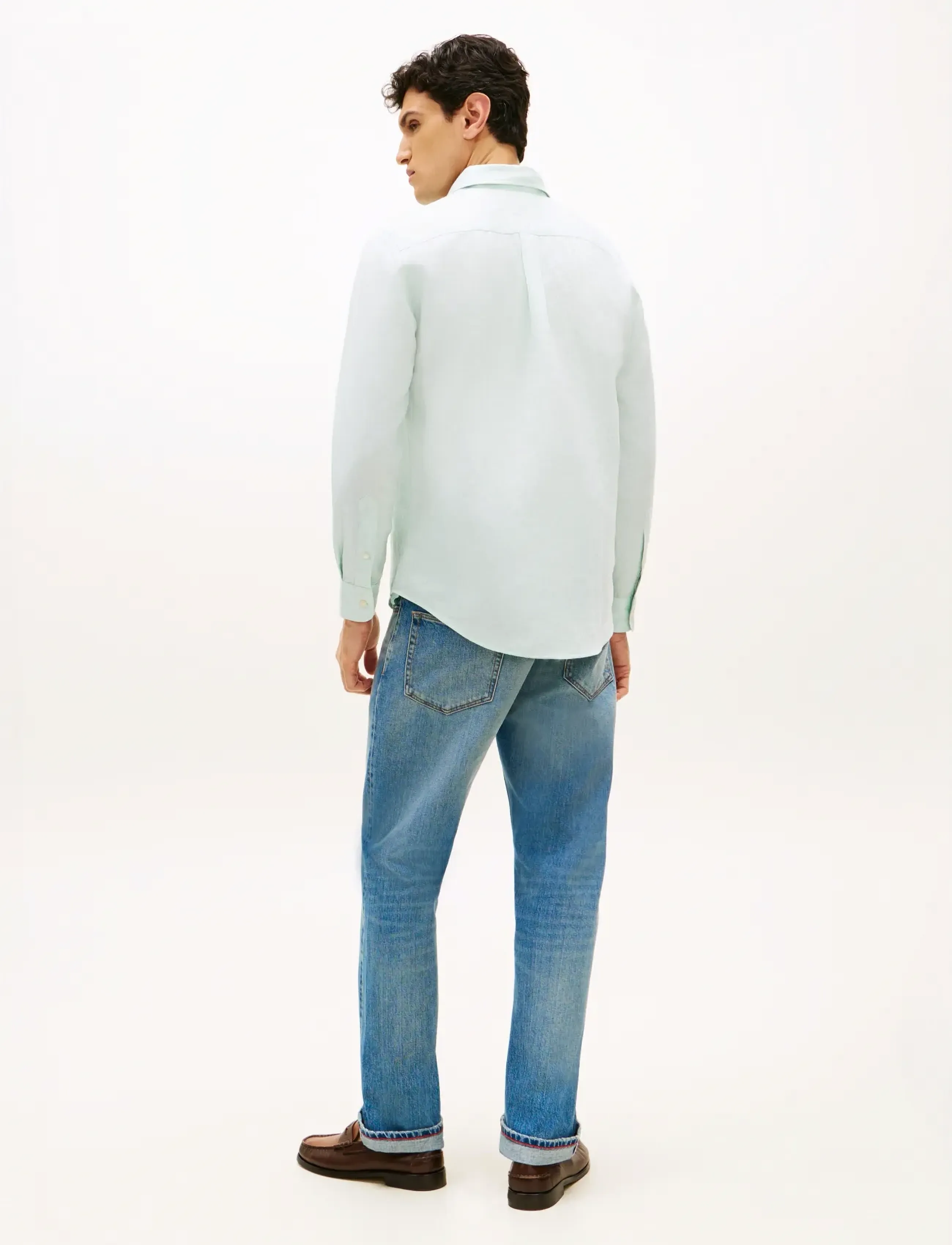 Tommy Hilfiger - LINEN BLEND DOBBY RF SHIRT - casual skjorter - crushed mint - 2