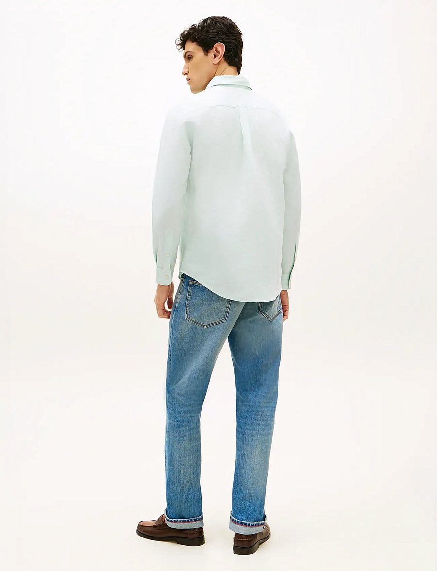 Tommy Hilfiger - LINEN BLEND DOBBY RF SHIRT - crushed mint - 2