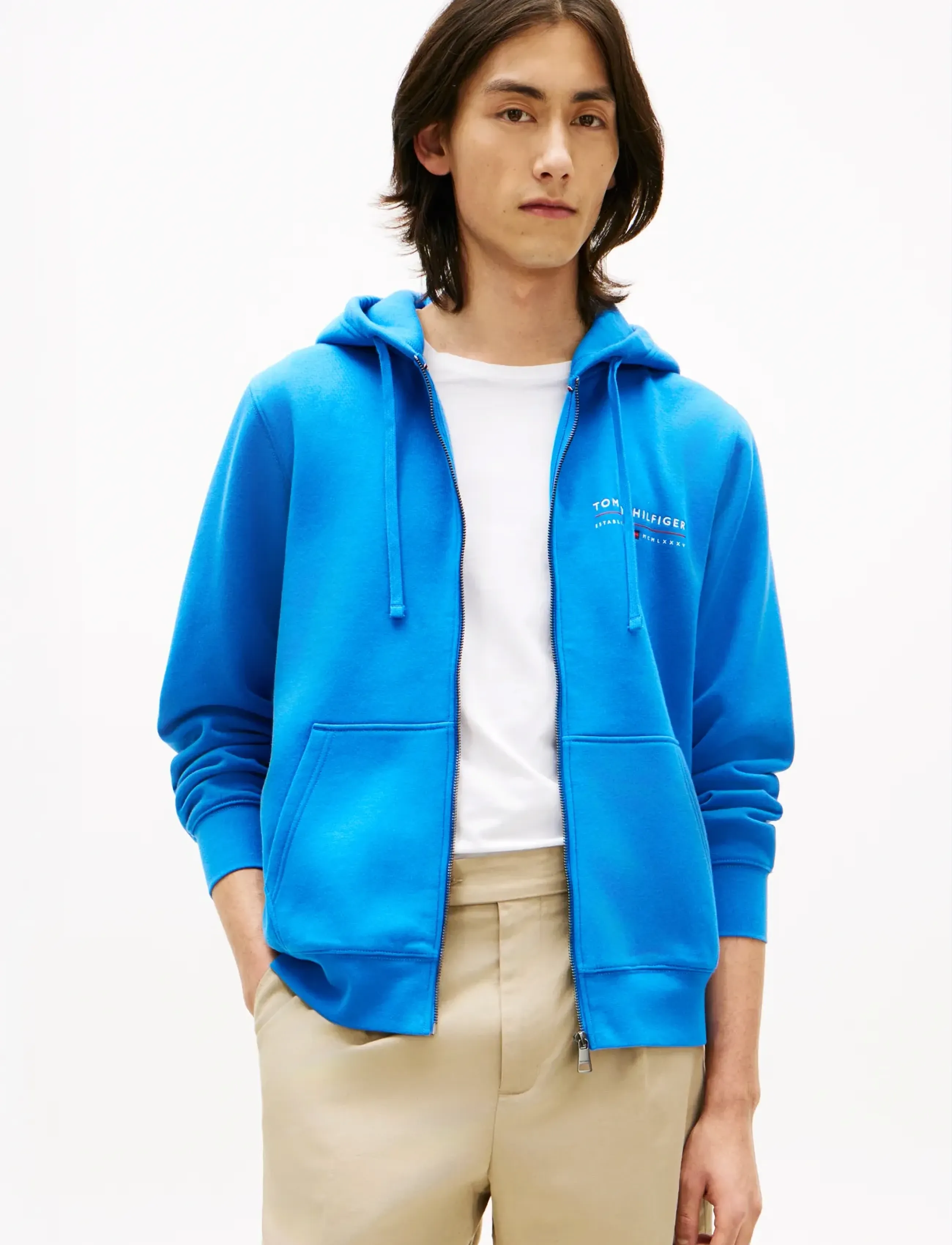 Tommy Hilfiger BRAND LOVE TR LOCKUP FZ HOODY - Kapuzenpullover - BLUE ORBIT / blue