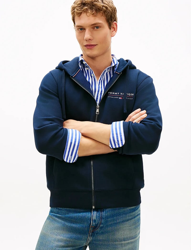 Tommy Hilfiger - BRAND LOVE TR LOCKUP FZ HOODY - kapuzenpullover - desert sky - 0