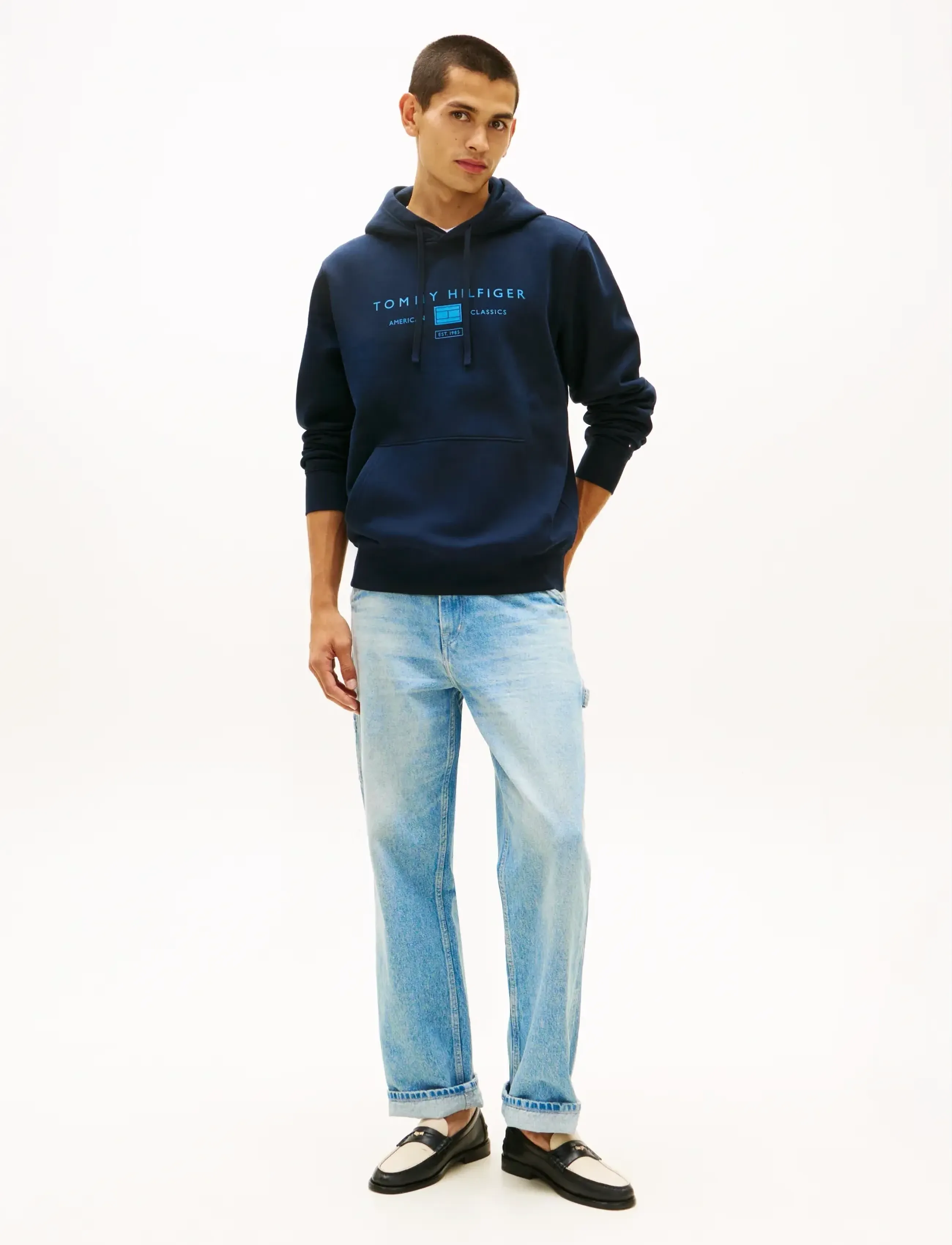 Tommy Hilfiger - BRAND LOVE TR MONO STACK HOODY - kapuutsiga dressipluusid - desert sky - 3