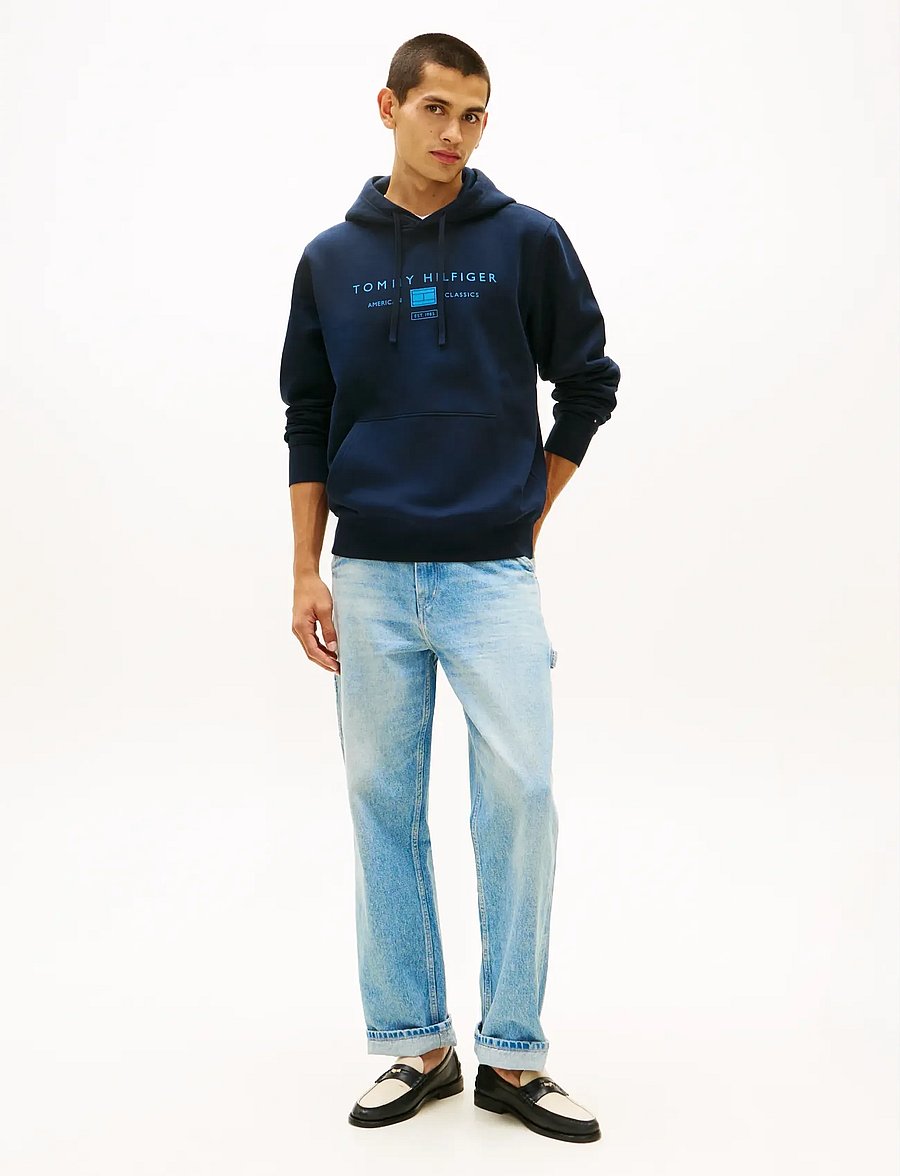 Tommy Hilfiger - BRAND LOVE TR MONO STACK HOODY - kapuutsiga dressipluusid - desert sky - 3