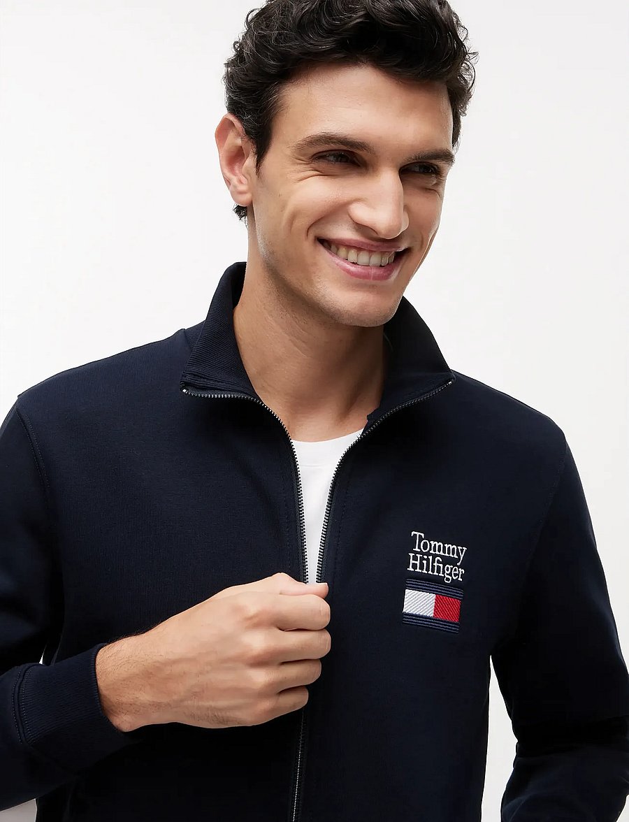 Tommy Hilfiger - TOMMY EMBRO FLAG STAND COLLAR - dressipluusid - desert sky - 4