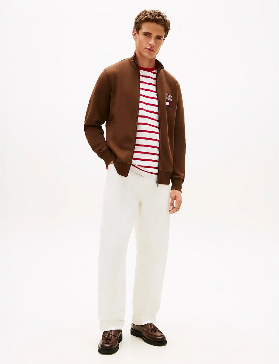 Tommy Hilfiger - TOMMY EMBRO FLAG STAND COLLAR - shop by occasion - legacy brown - 3