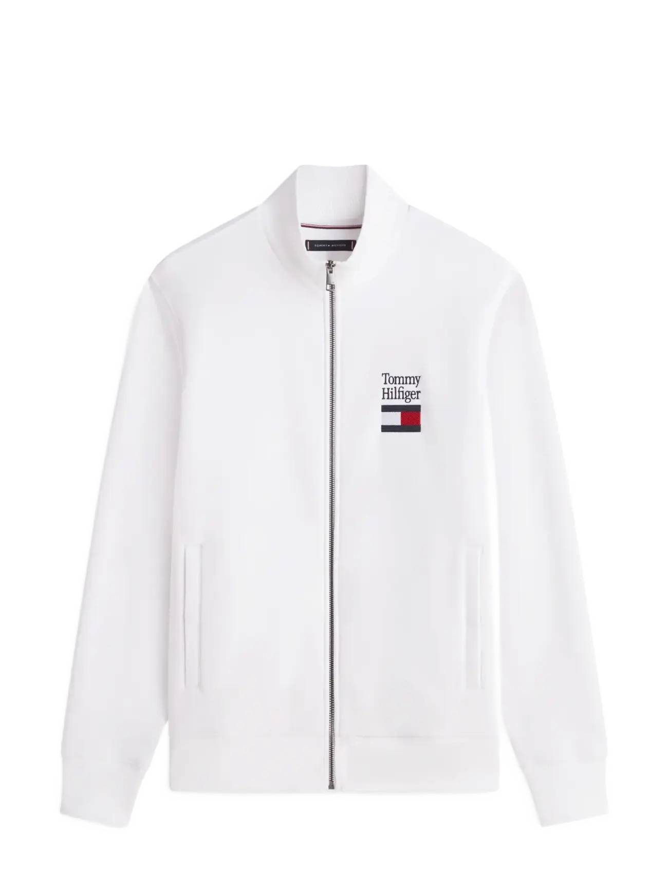 TOMMY EMBRO FLAG STAND COLLAR - WHITE