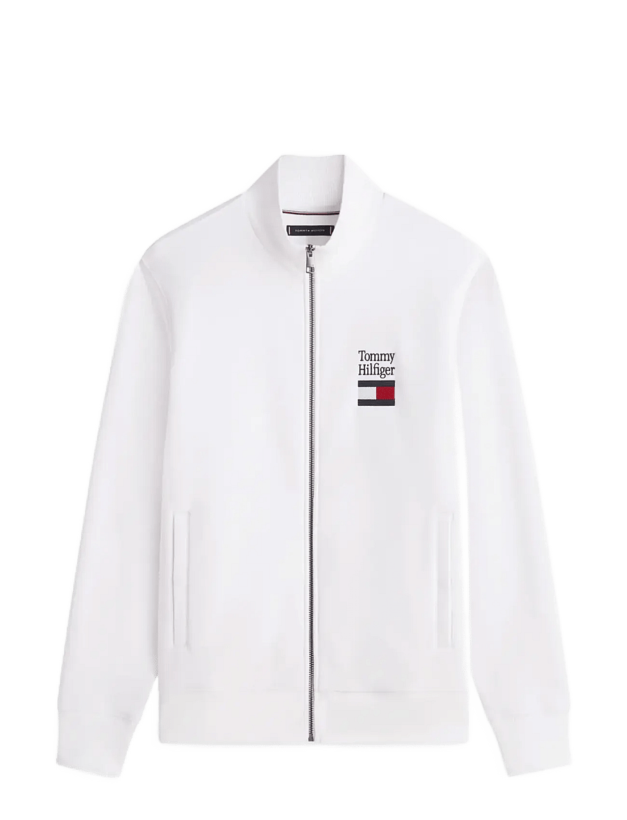 Tommy Hilfiger - TOMMY EMBRO FLAG STAND COLLAR - shop efter anledning - white - 1