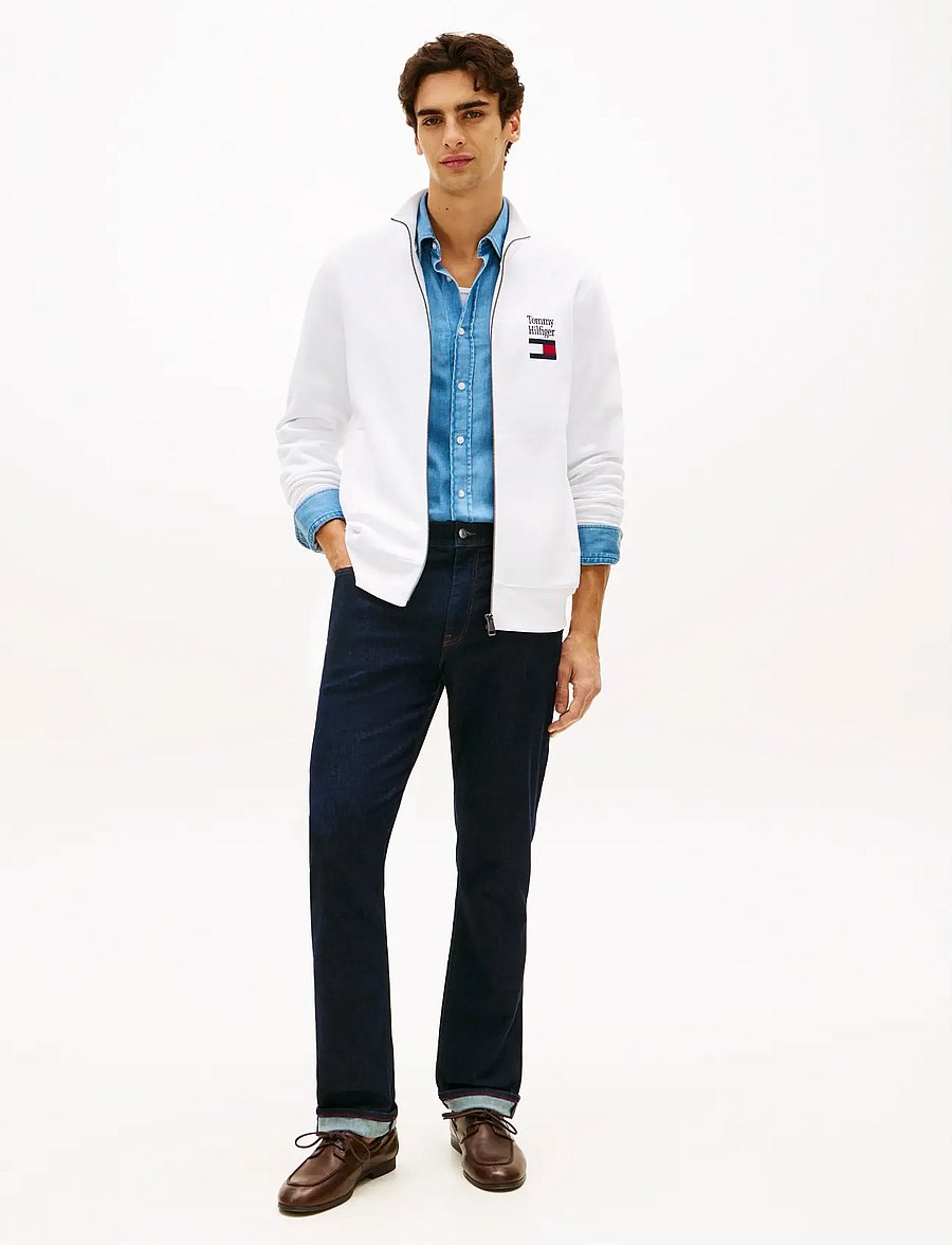 Tommy Hilfiger - TOMMY EMBRO FLAG STAND COLLAR - shop efter anledning - white - 3