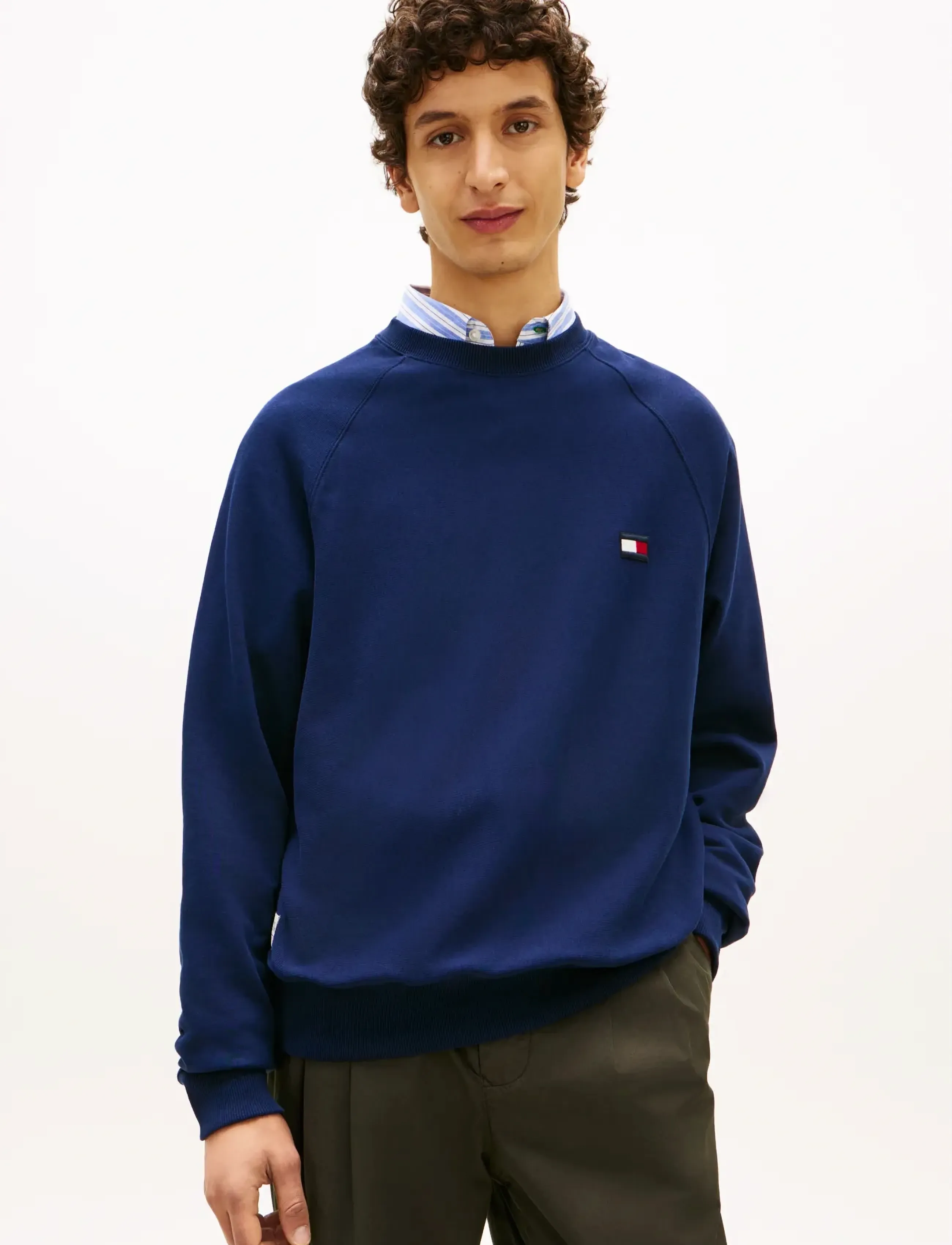 Tommy Hilfiger TOMMY FLAG ELEVATED SWEATSHIRT - Sweatshirts - CARBON NAVY / navy