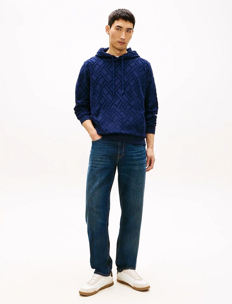Tommy Hilfiger - AOP FLAG JACQUARD HOODY - hættetrøjer - carbon navy - 3
