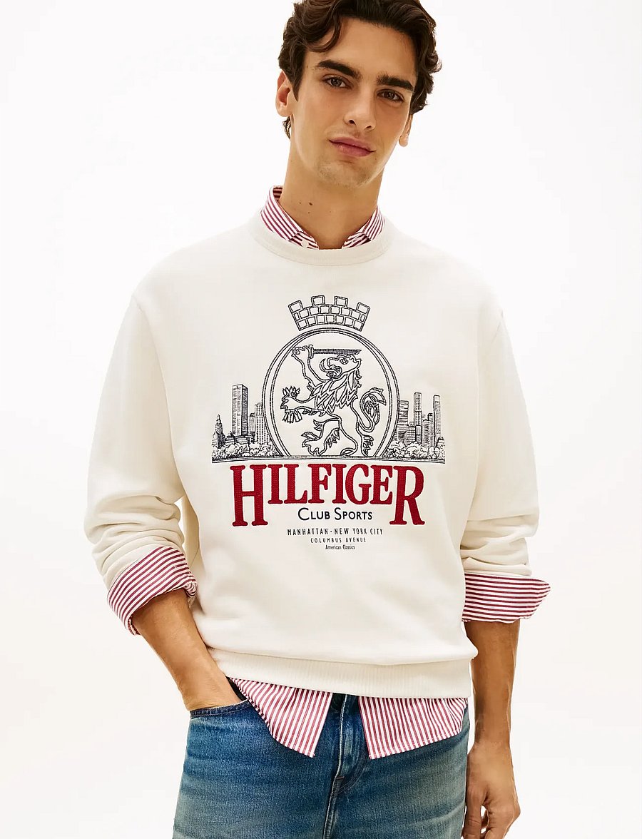 Tommy Hilfiger - HERITAGE SERIES CREST SWEATSHIRT - shop efter anledning - ivory petal - 0