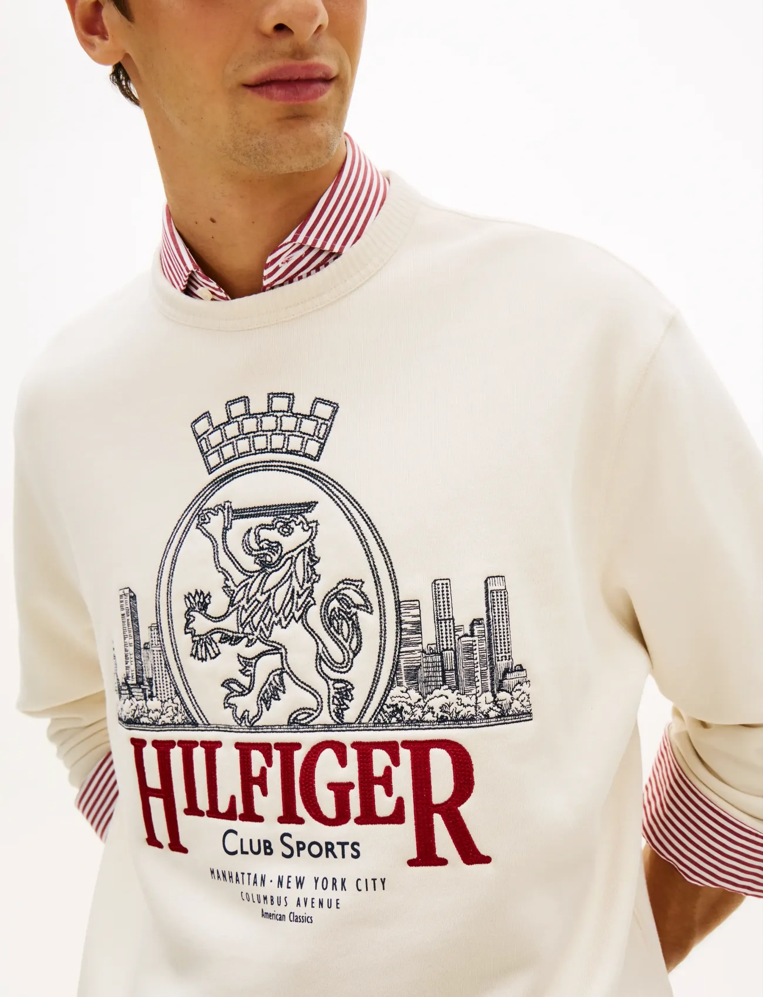 Tommy Hilfiger - HERITAGE SERIES CREST SWEATSHIRT - nach anlass kaufen - ivory petal - 4