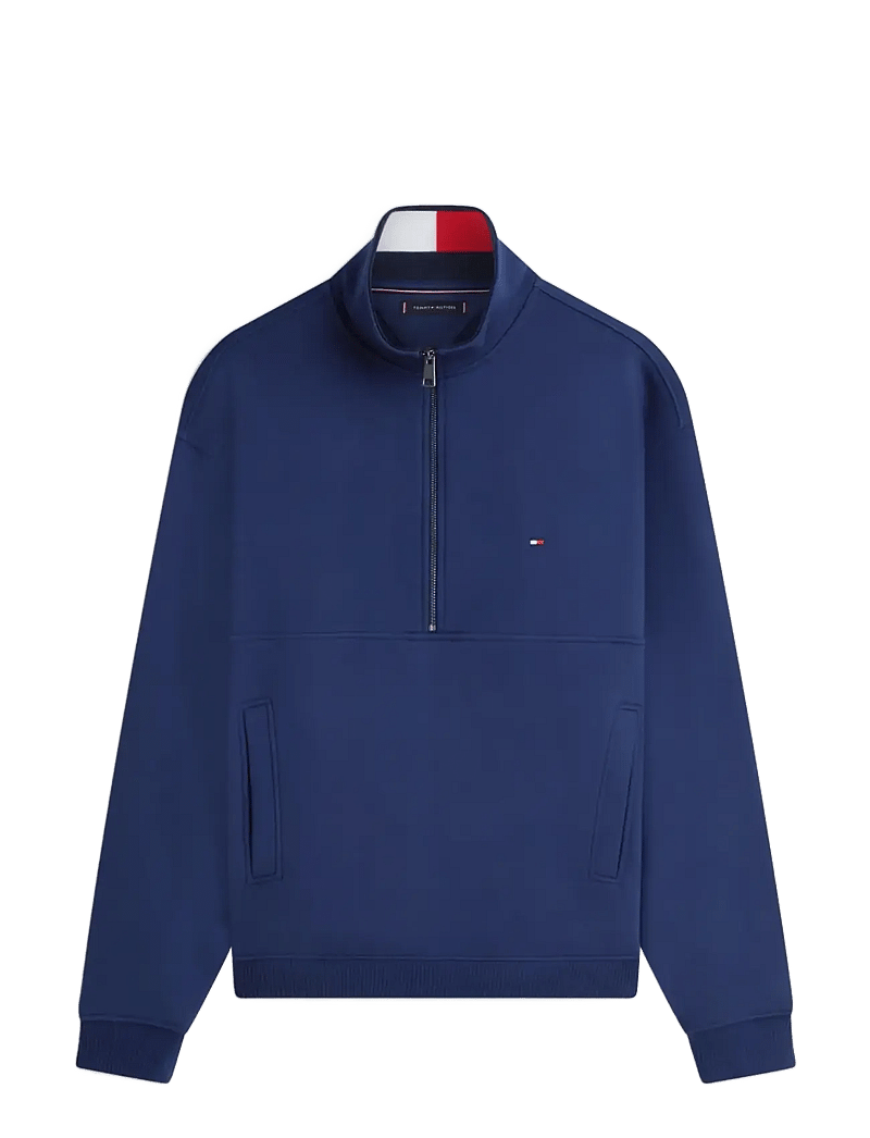 Tommy Hilfiger - FLAG 1/4 ZIP - half zip-trøjer - carbon navy - 1