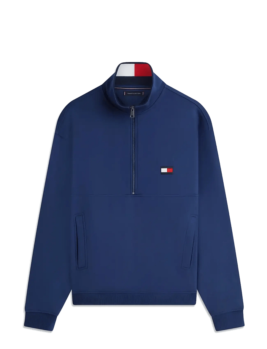 Tommy Hilfiger - FLAG 1/4 ZIP - sweatshirts - carbon navy - 1