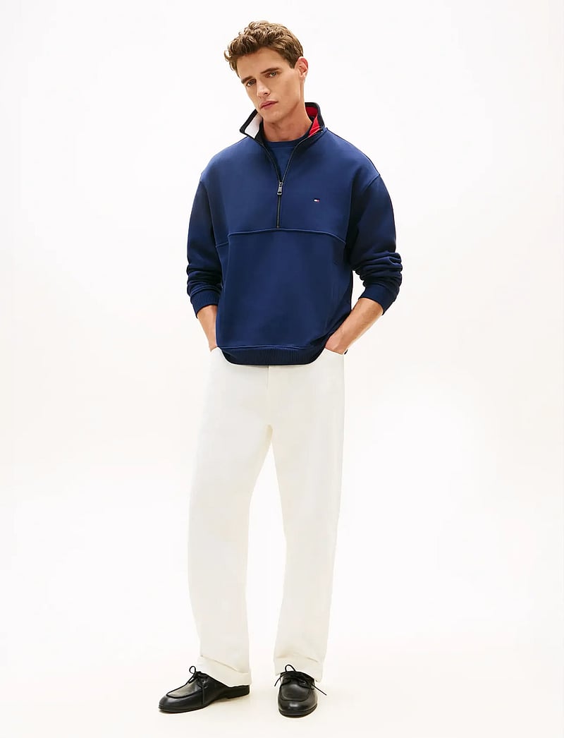 Tommy Hilfiger - FLAG 1/4 ZIP - half zip-trøjer - carbon navy - 3