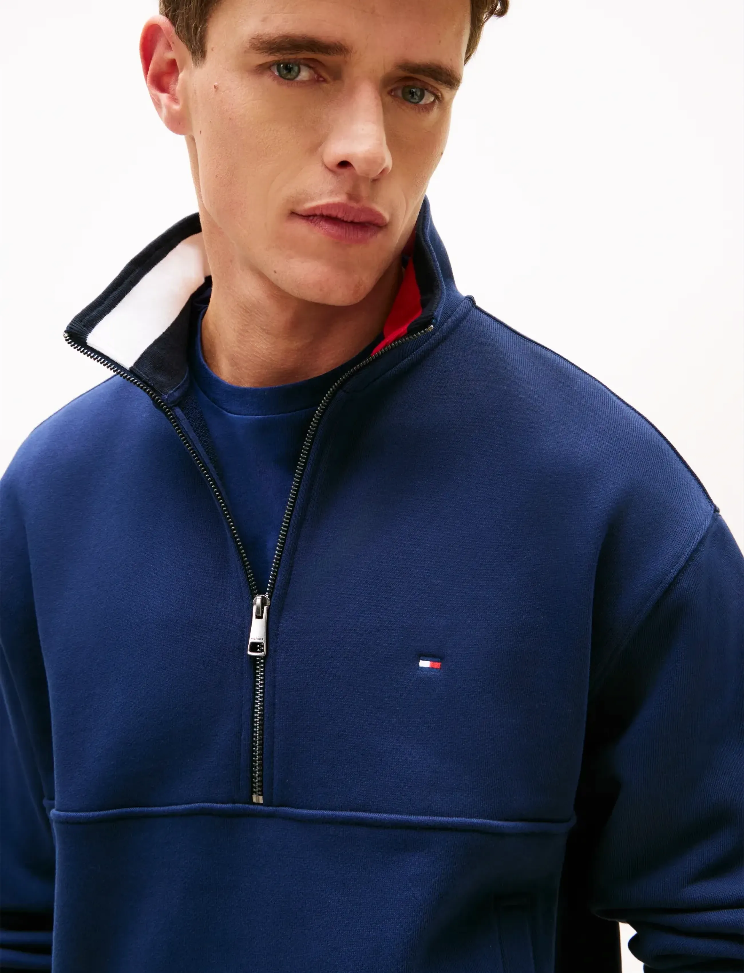 Tommy Hilfiger - FLAG 1/4 ZIP - sweatshirts & hoodies - carbon navy - 4