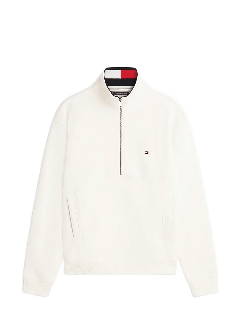 Tommy Hilfiger - FLAG 1/4 ZIP - half zip-trøjer - ivory petal - 1
