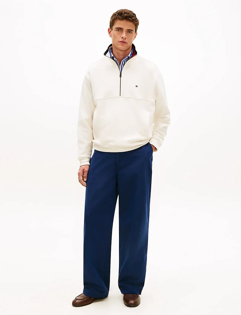 Tommy Hilfiger - FLAG 1/4 ZIP - half zip-trøjer - ivory petal - 3