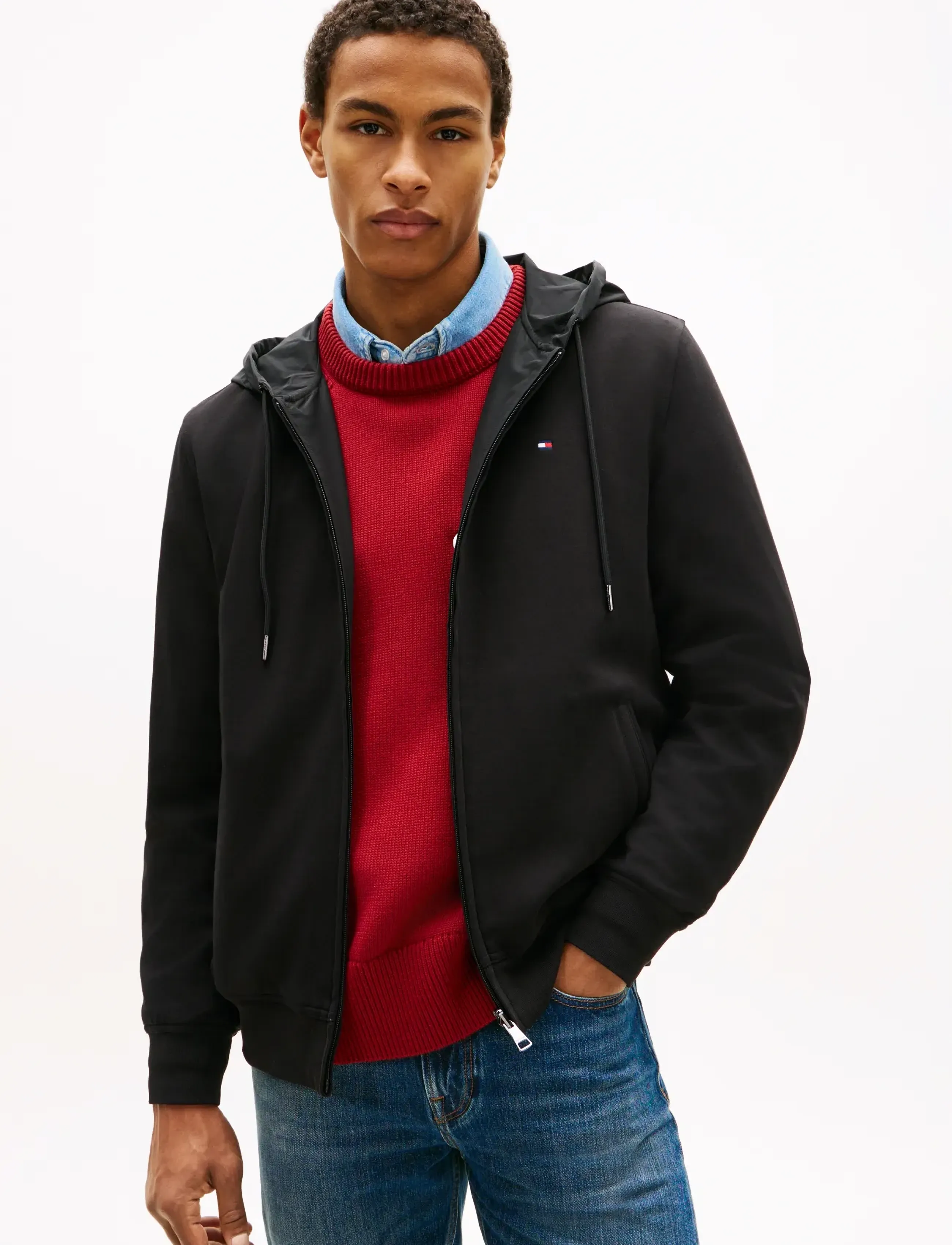 Tommy Hilfiger - MIX MEDIA REVERSIBLE HDD ZIP - black - 5