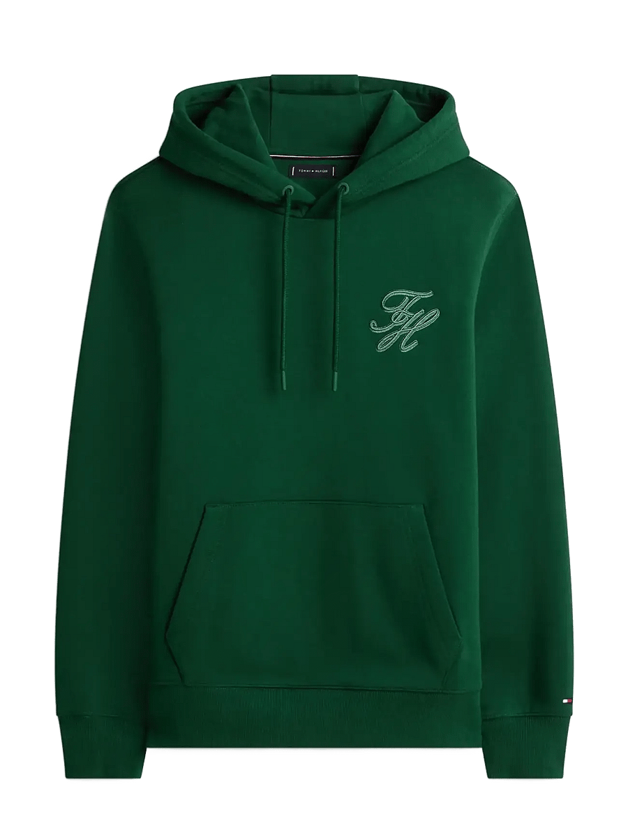 Tommy Hilfiger - SCRIPT MONOGRAM HOODY - shoppa efter tillfälle - nocturnal green - 1