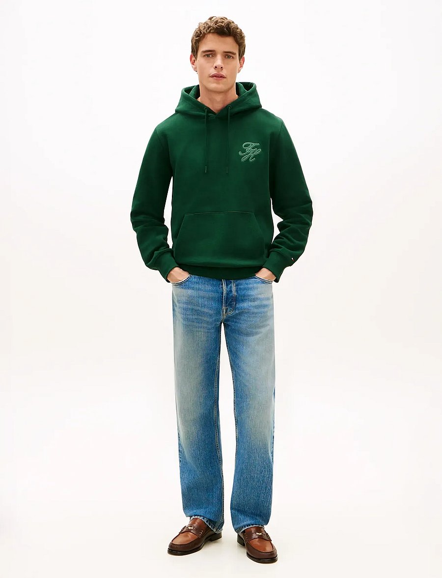 Tommy Hilfiger - SCRIPT MONOGRAM HOODY - shoppa efter tillfälle - nocturnal green - 3
