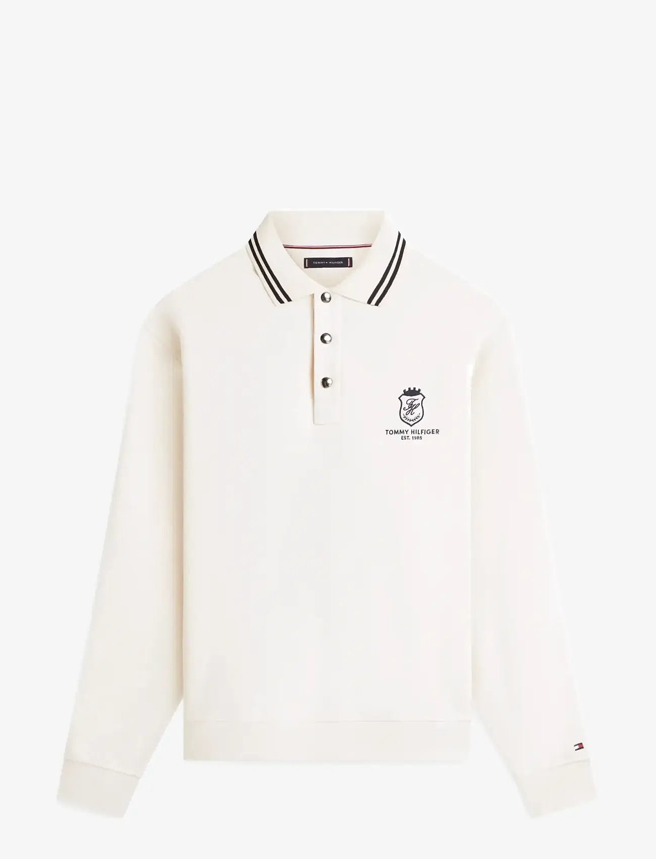 Tommy Hilfiger - COUNTRY CLUB RUGBY SWEATSHIRT - gestrickte polohemden - ivory petal - 1