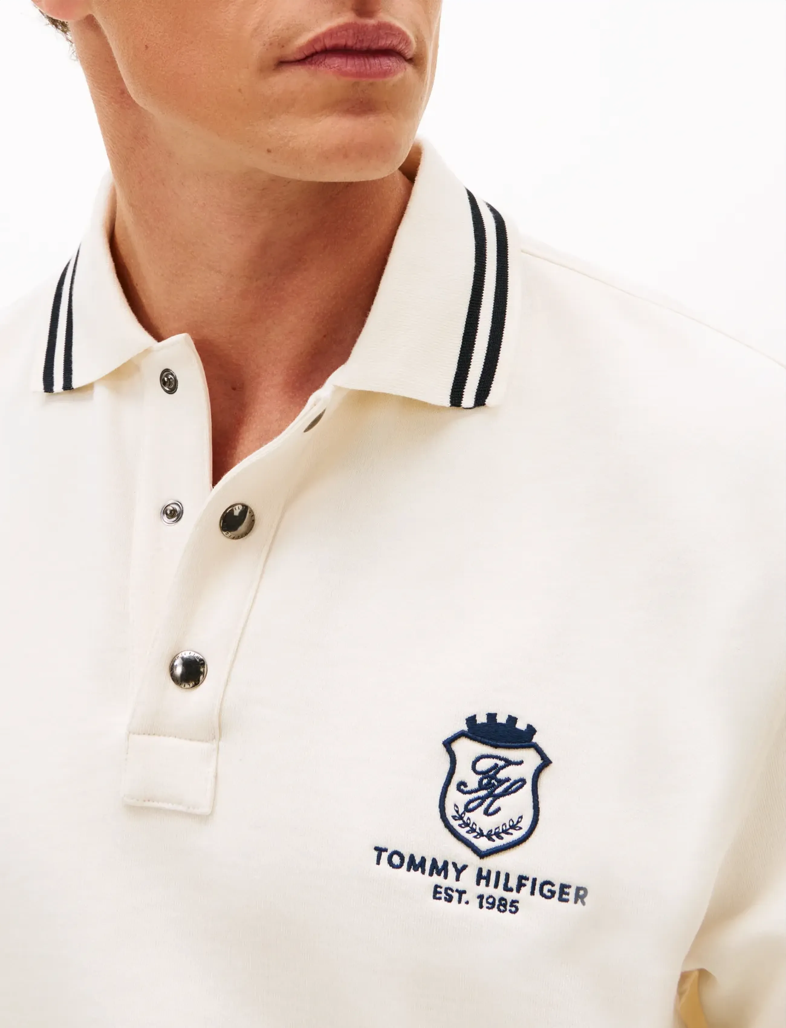 Tommy Hilfiger - COUNTRY CLUB RUGBY SWEATSHIRT - long-sleeved knitted polos - ivory petal - 4