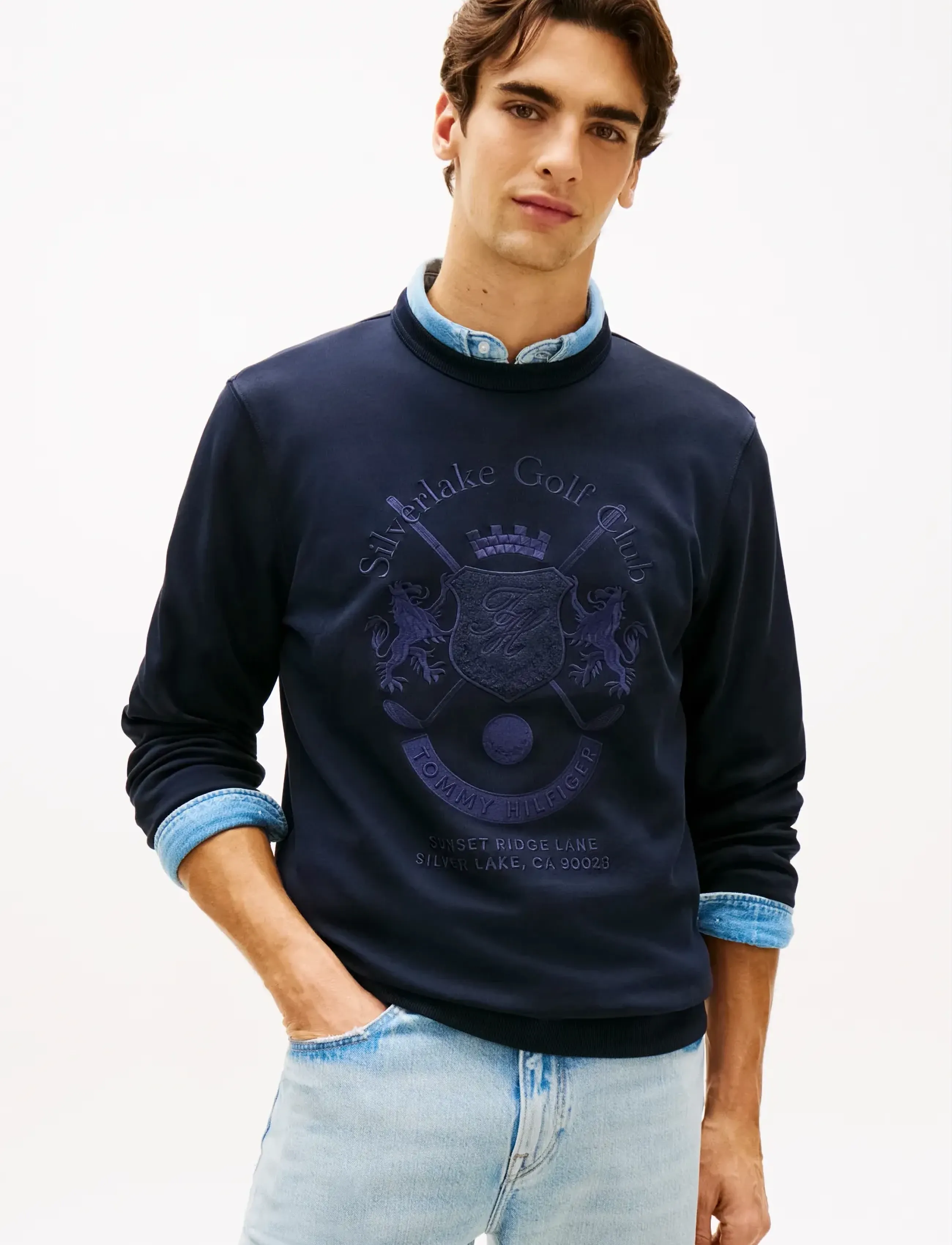 Tommy Hilfiger COUNTRY CLUB INTECHNO SWEATSHIRT - Shop by style - DESERT SKY / navy
