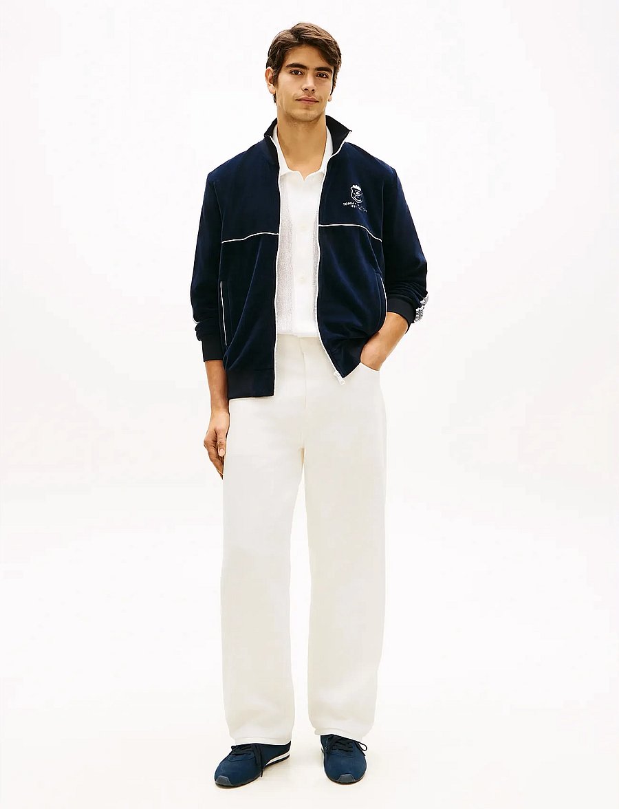 Tommy Hilfiger - VELOUR COUNTRY CLUB TRACKJACKET - sweatshirts - desert sky - 3