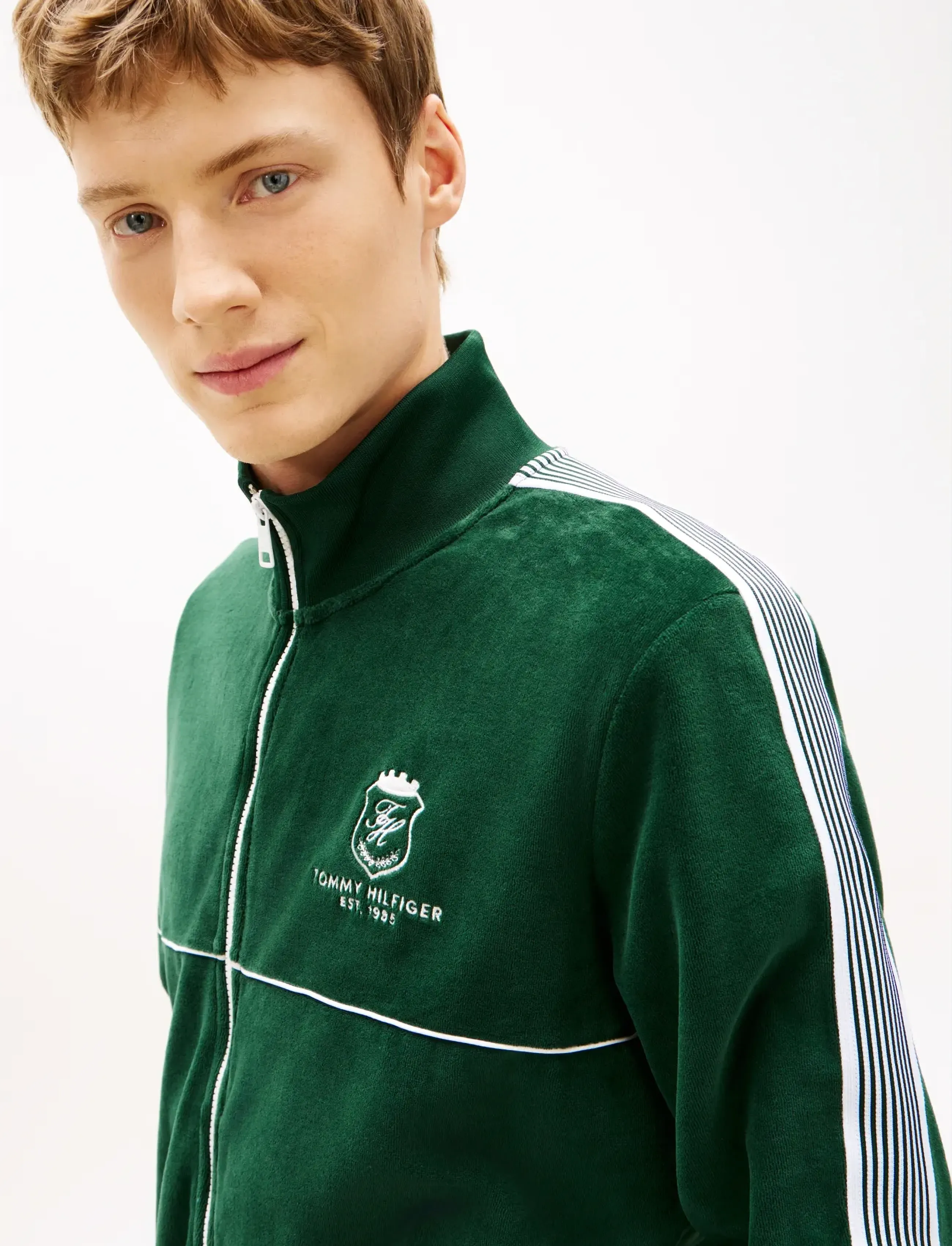 Tommy Hilfiger - VELOUR COUNTRY CLUB TRACKJACKET - shop efter anledning - nocturnal green - 4