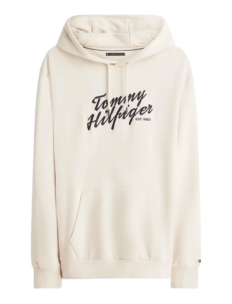 Tommy Hilfiger - SUMMER TEXT GRAPHIC HOODY - hættetrøjer - muslin - 1